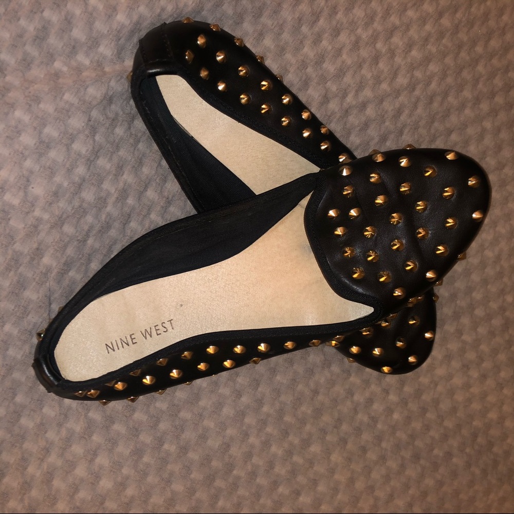 NINE WEST studded flats
